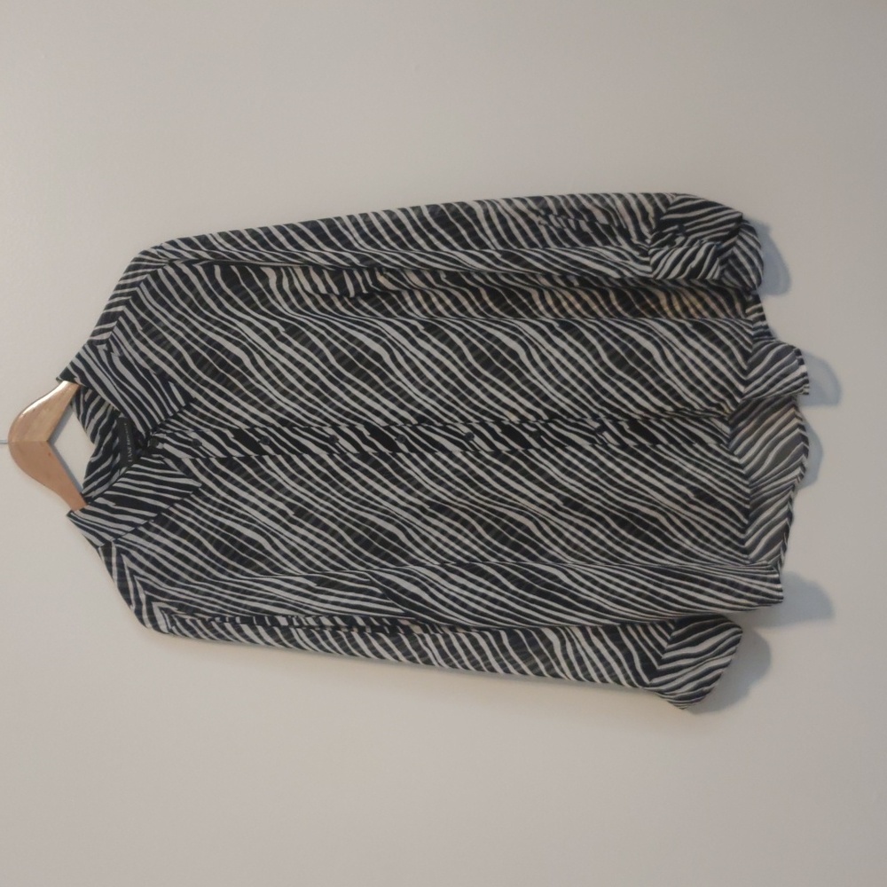 Lane Bryant Sheer Zebra Print Blouse 22/24